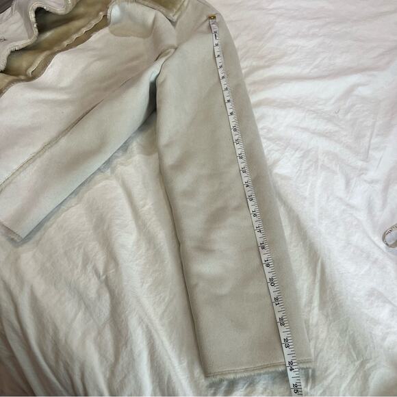 The Limited Faux Suede Floral Print Jacket size M Cream - Picture 9 of 11